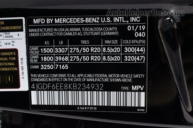 2019 Mercedes-benz Gls Gls 450 Black vin: 4JGDF6EE8KB234932