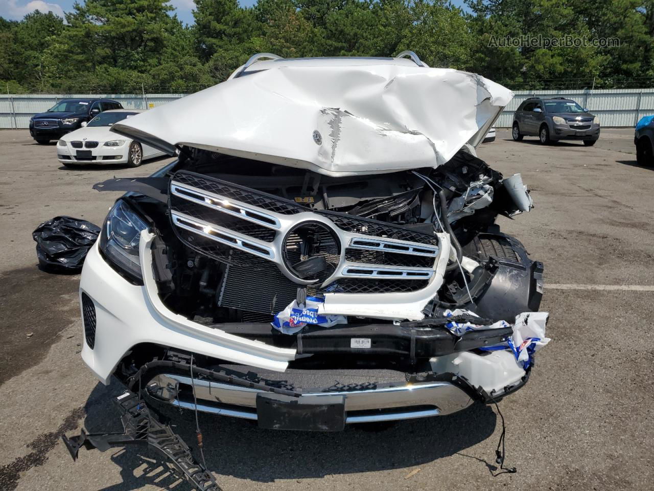 2019 Mercedes-benz Gls 450 4matic White vin: 4JGDF6EE9KB220103