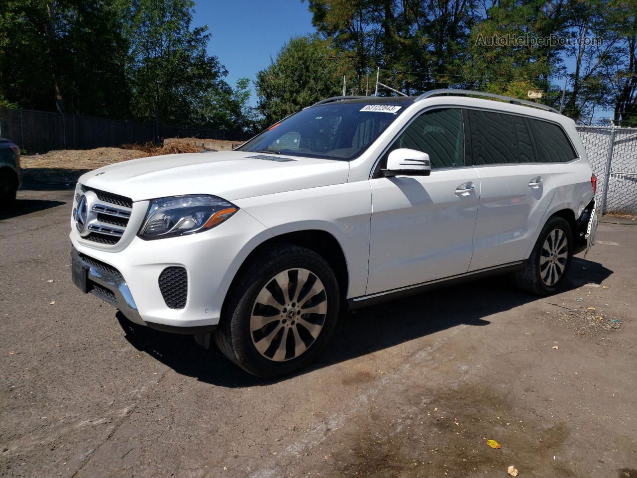 2019 Mercedes-benz Gls 450 4matic White vin: 4JGDF6EE9KB230419