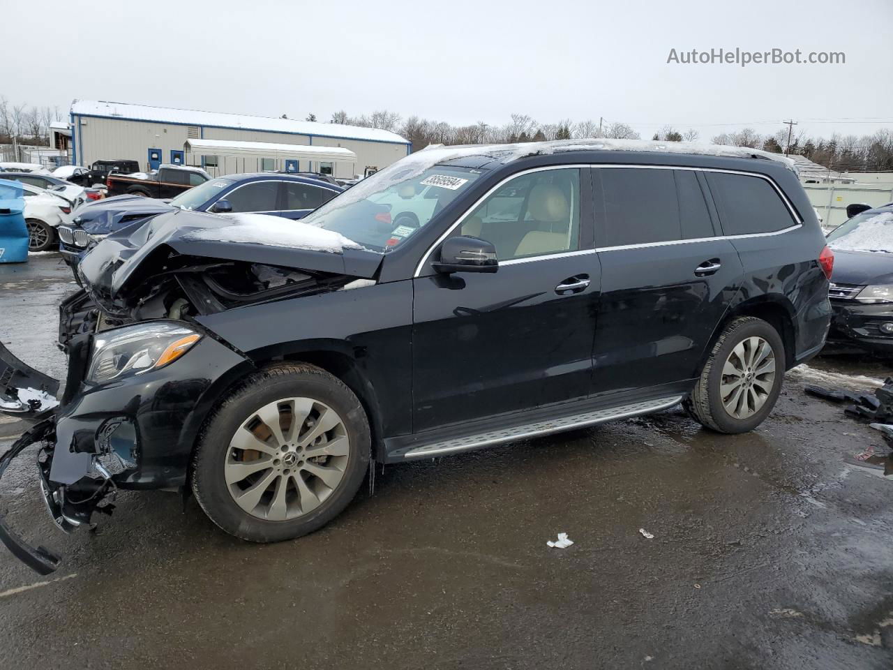 2019 Mercedes-benz Gls 450 4matic Черный vin: 4JGDF6EEXKB205156