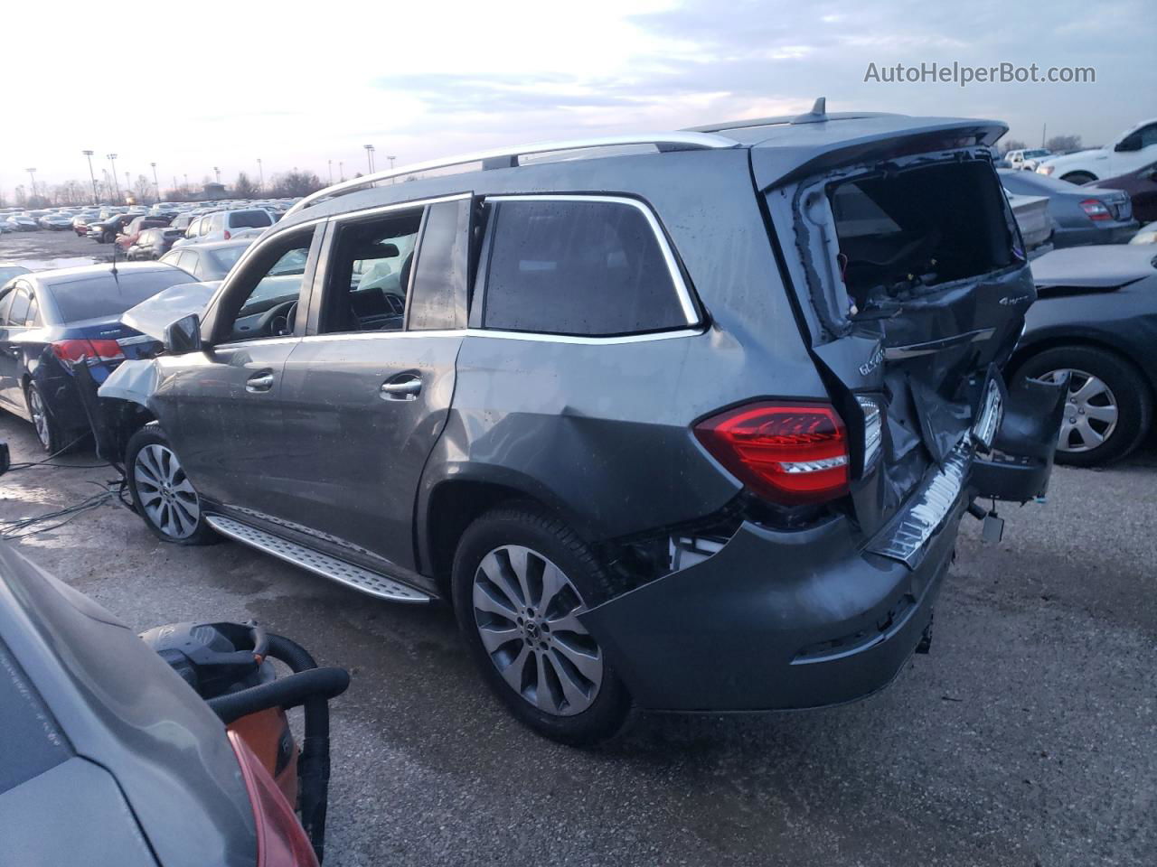 2019 Mercedes-benz Gls 450 4matic Серый vin: 4JGDF6EEXKB234964