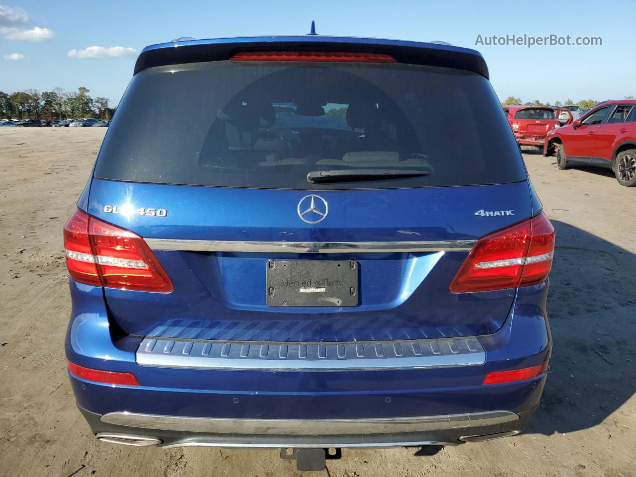 2019 Mercedes-benz Gls 450 4matic Синий vin: 4JGDF6EEXKB235029