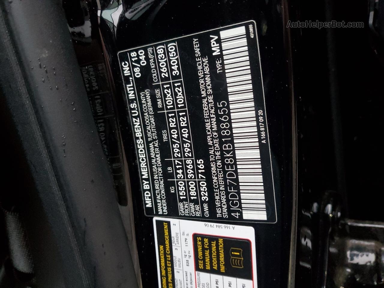 2019 Mercedes-benz Gls 550 4matic Black vin: 4JGDF7DE8KB188655