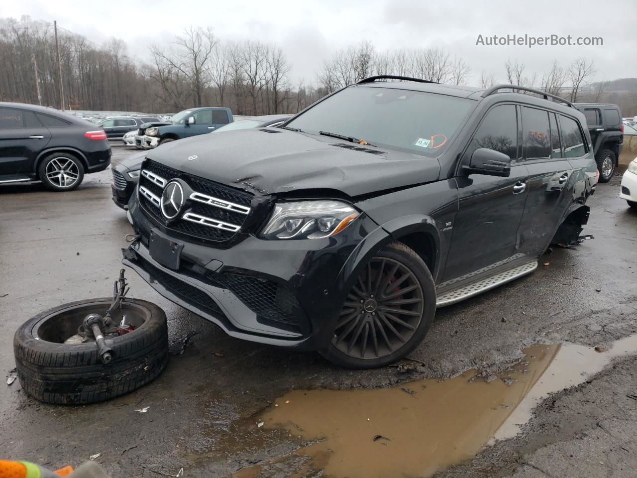 2019 Mercedes-benz Gls 63 Amg 4matic Черный vin: 4JGDF7FE0KB199291