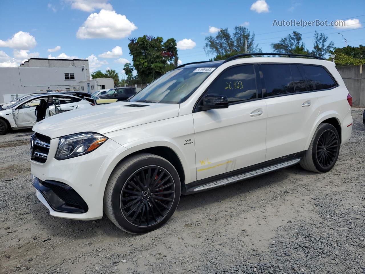 2019 Mercedes-benz Gls 63 Amg 4matic White vin: 4JGDF7FE2KB233702