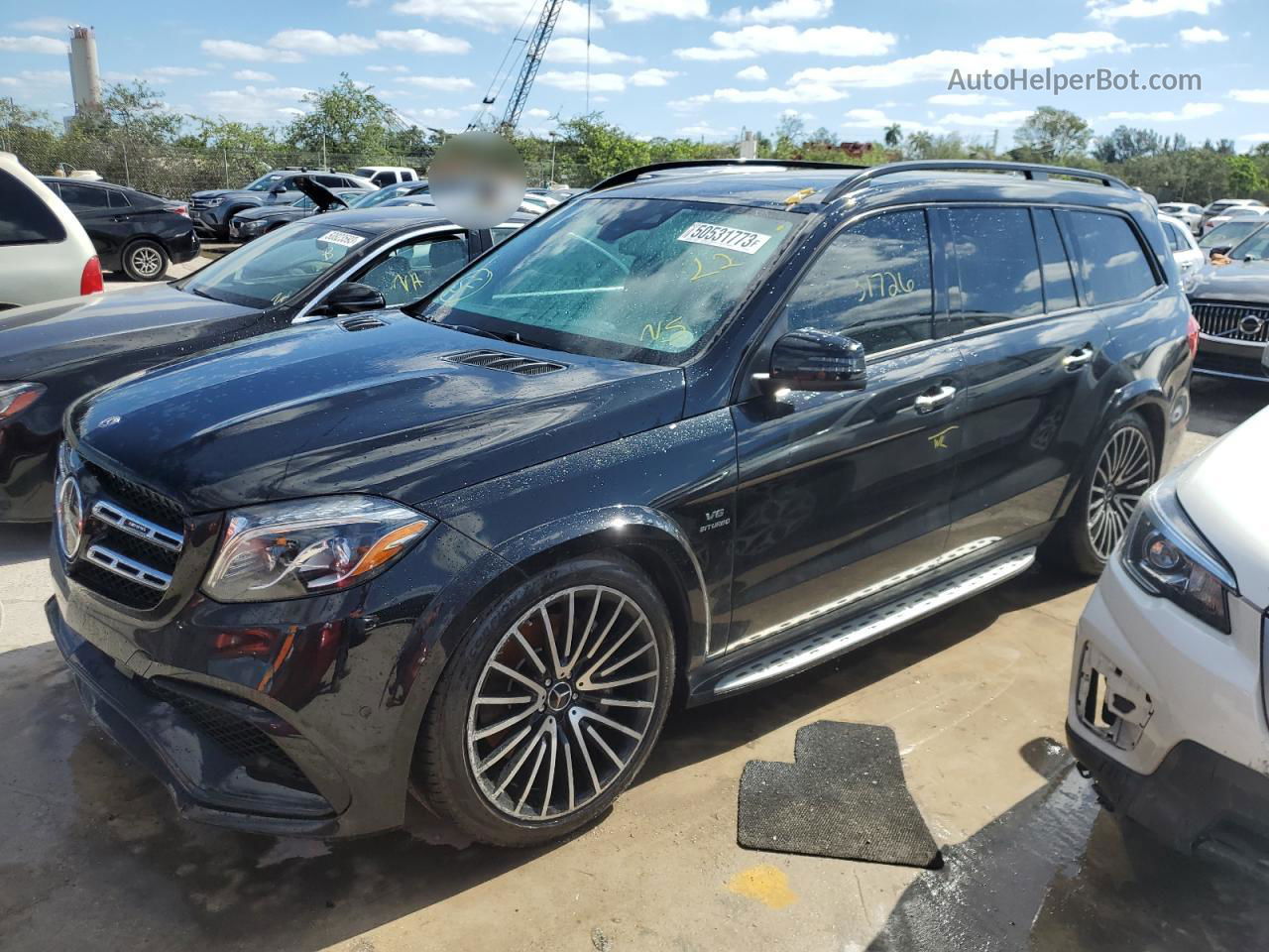 2019 Mercedes-benz Gls 63 Amg 4matic Черный vin: 4JGDF7FE5KB223777