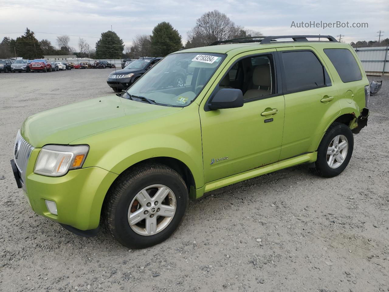 2011 Mercury Mariner Hybrid Green vin: 4M2CN3K38BKJ03532