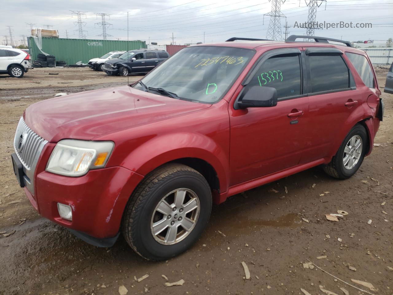 2011 Mercury Mariner  Красный vin: 4M2CN8B71BKJ00732