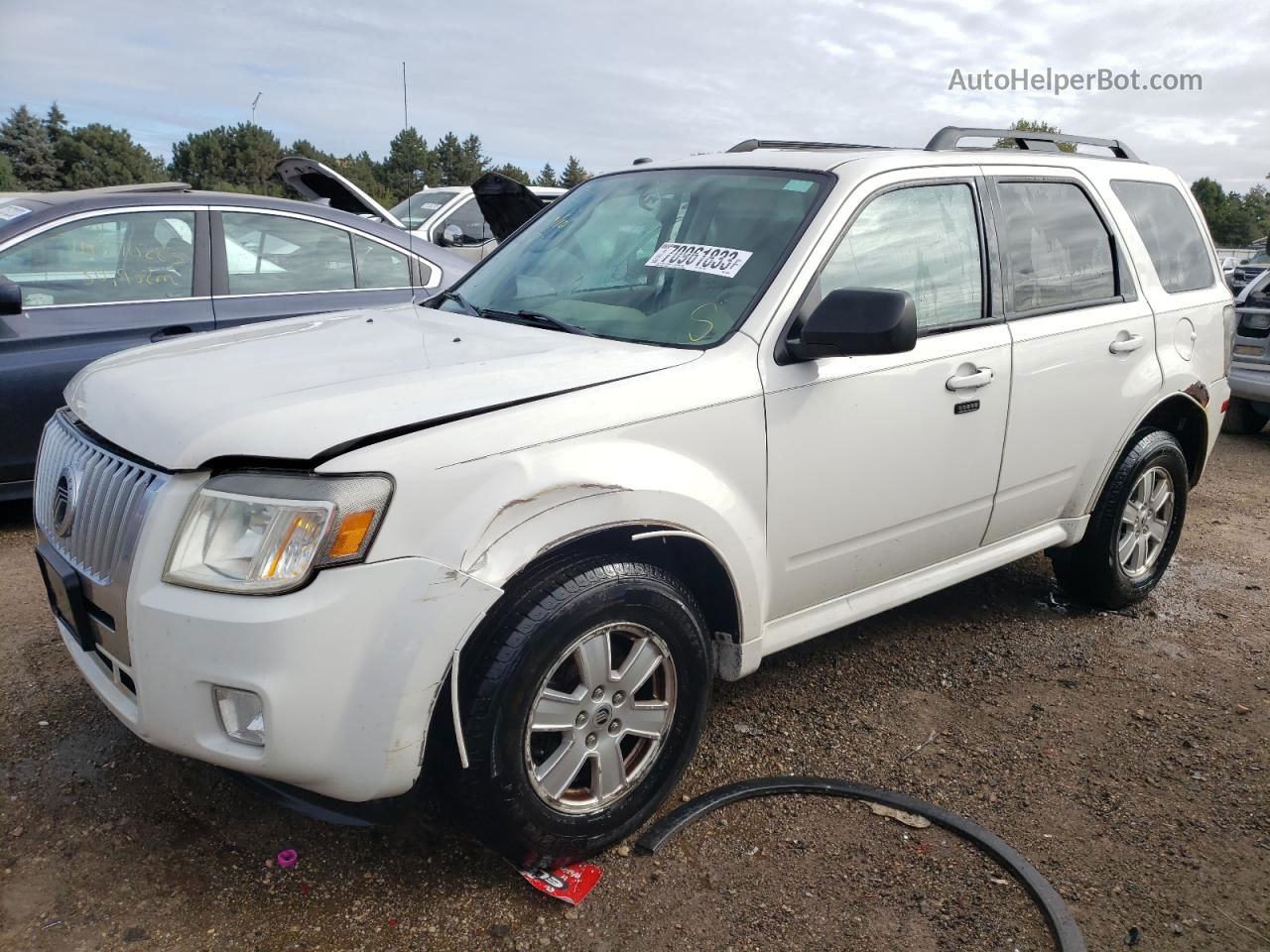 2010 Mercury Mariner  White vin: 4M2CN8B72AKJ16498