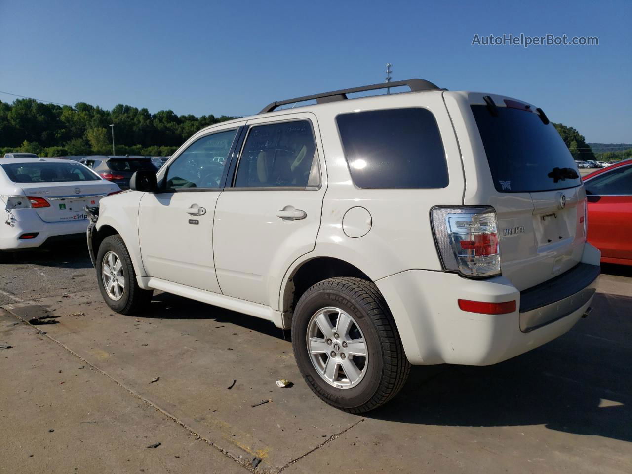 2010 Mercury Mariner  Белый vin: 4M2CN8B72AKJ17313