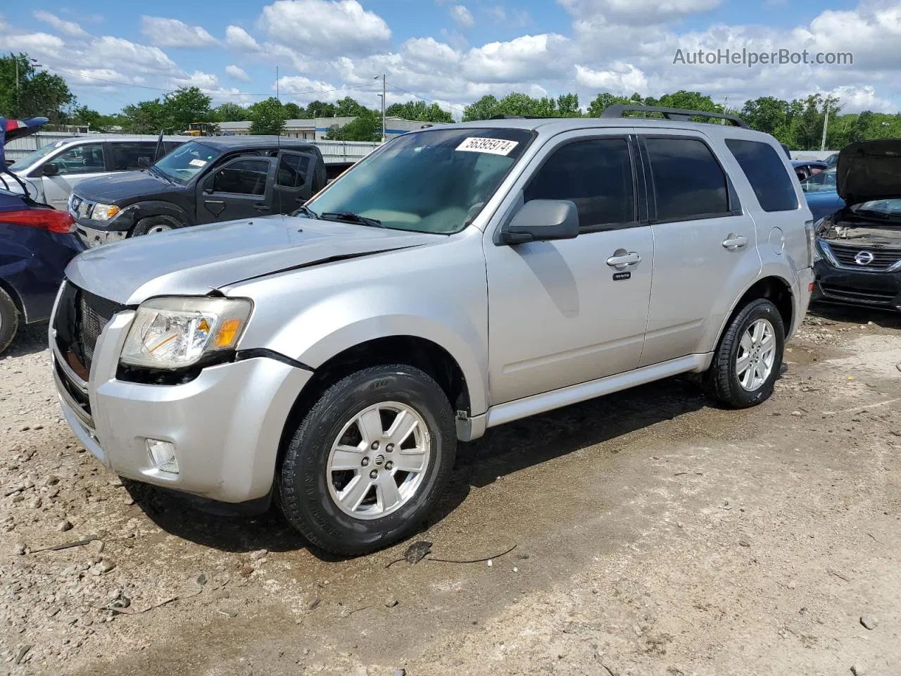 2010 Mercury Mariner  Silver vin: 4M2CN8B77AKJ06209