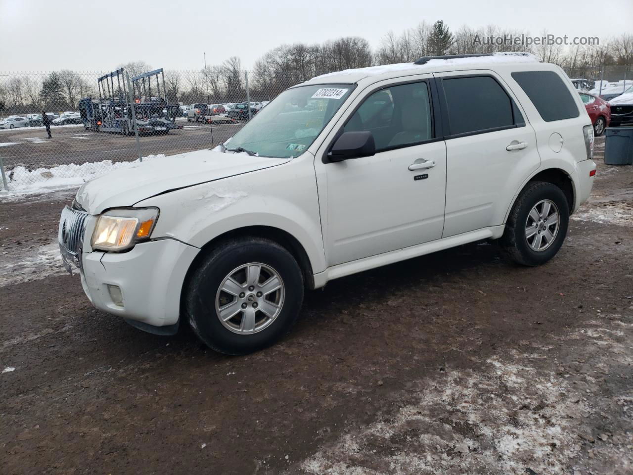 2011 Mercury Mariner  White vin: 4M2CN8B79BKJ02809