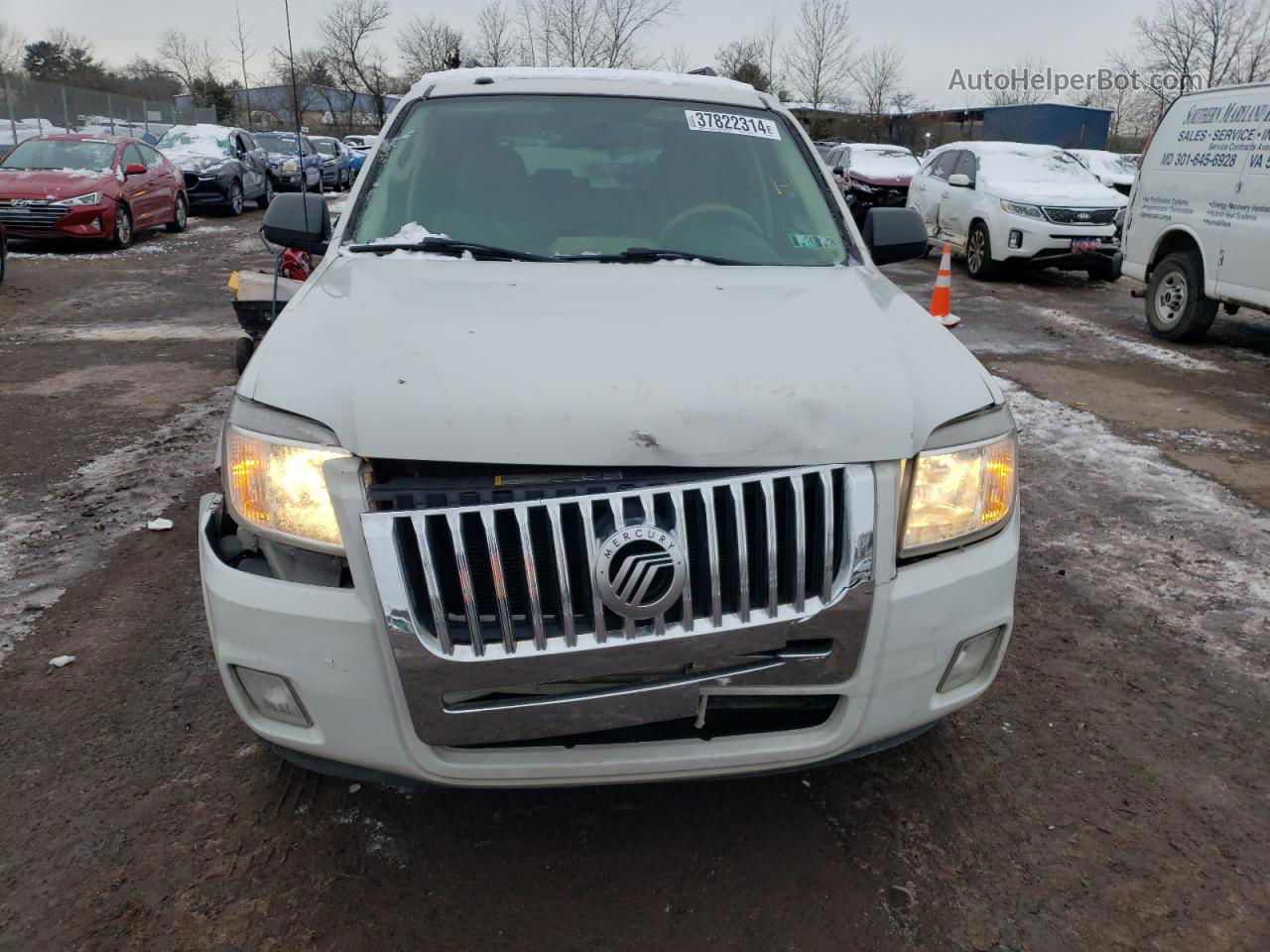 2011 Mercury Mariner  White vin: 4M2CN8B79BKJ02809