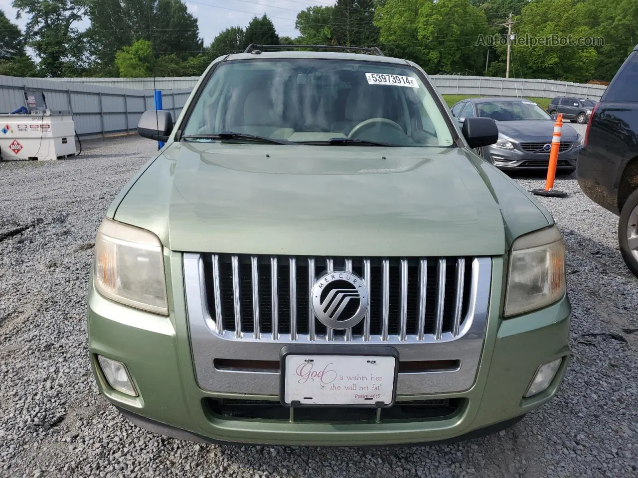 2010 Mercury Mariner  Green vin: 4M2CN8BGXAKJ21058