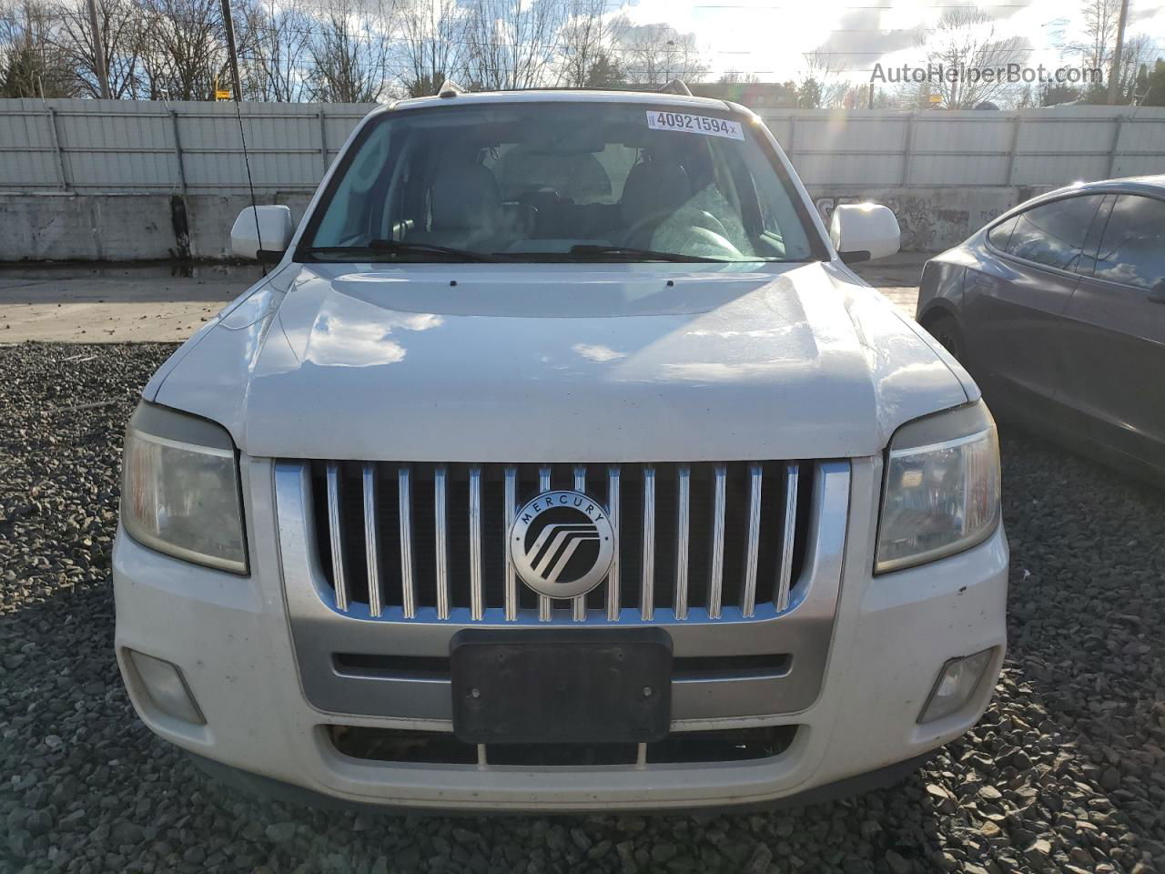 2010 Mercury Mariner Premier White vin: 4M2CN8H70AKJ19407