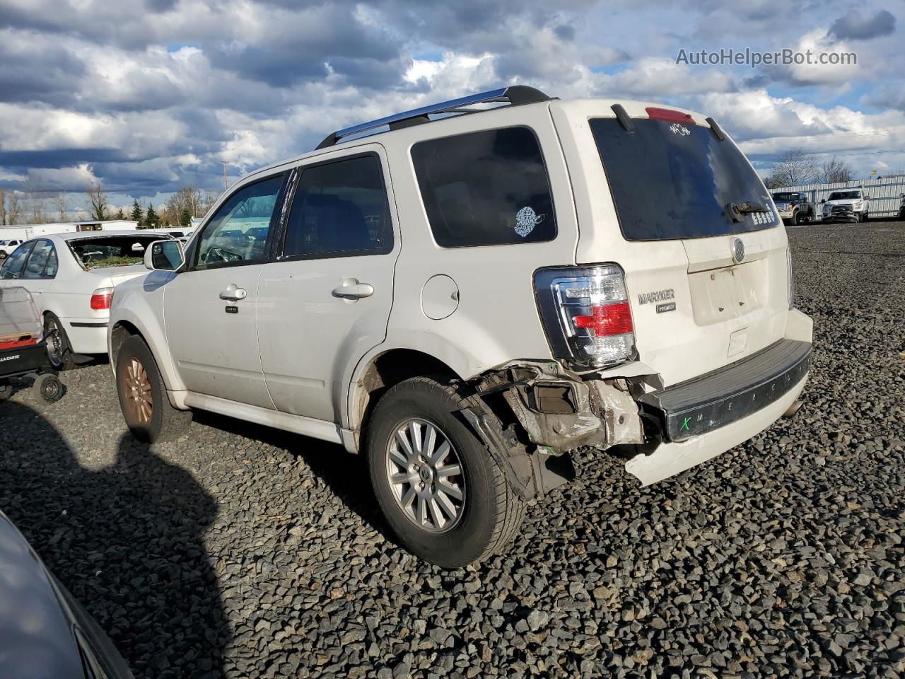 2010 Mercury Mariner Premier White vin: 4M2CN8H70AKJ19407