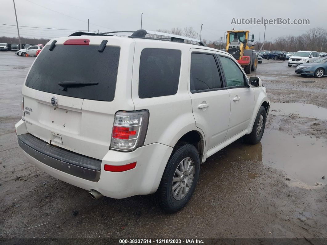 2010 Mercury Mariner Premier White vin: 4M2CN8H75AKJ03428