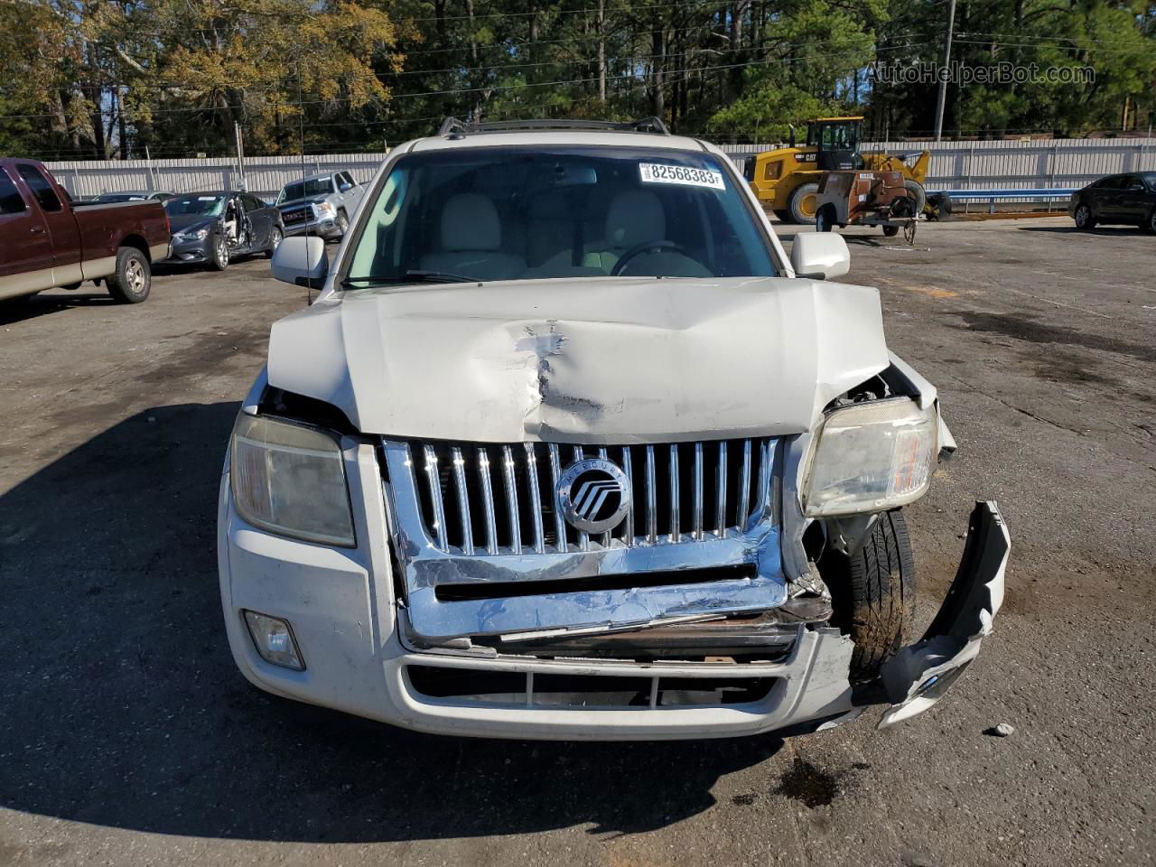 2010 Mercury Mariner Premier White vin: 4M2CN8H75AKJ10105