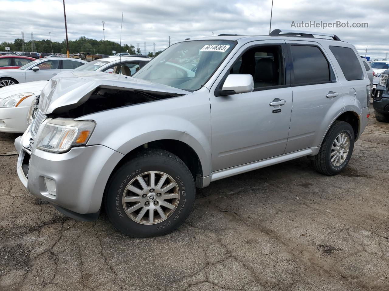 2010 Mercury Mariner Premier Silver vin: 4M2CN8HG1AKJ01983