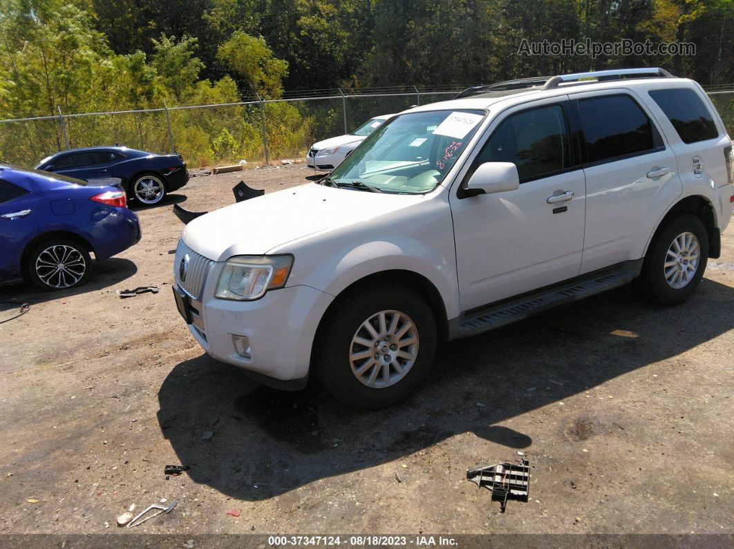 2010 Mercury Mariner Premier White vin: 4M2CN8HG3AKJ02519