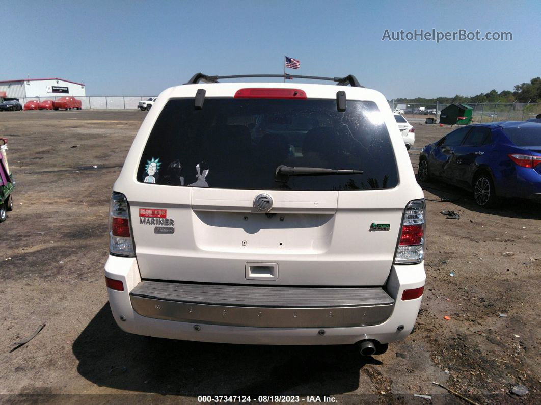 2010 Mercury Mariner Premier White vin: 4M2CN8HG3AKJ02519