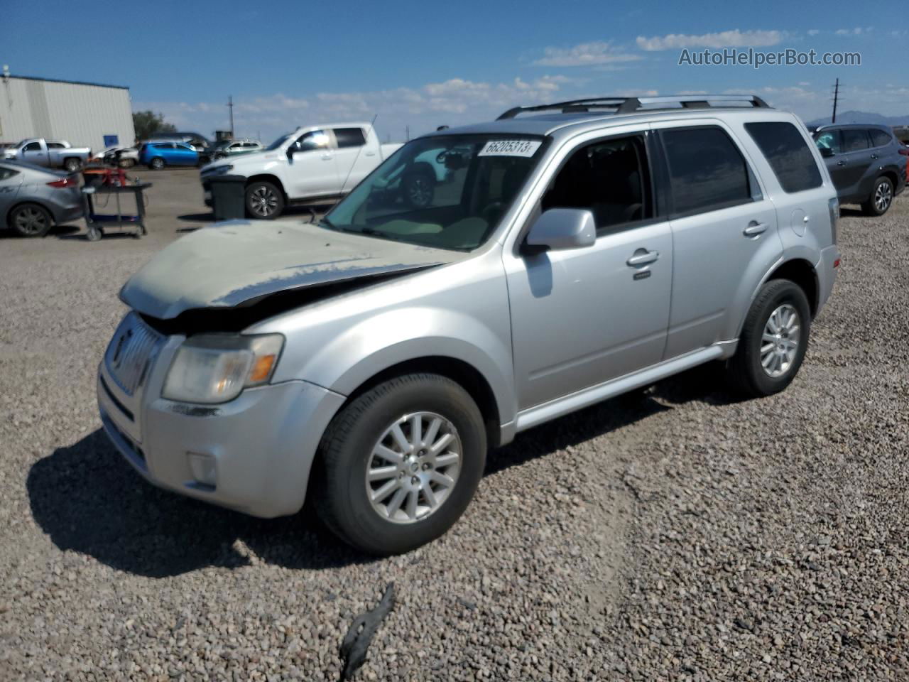 2010 Mercury Mariner Premier Silver vin: 4M2CN8HG3AKJ03203