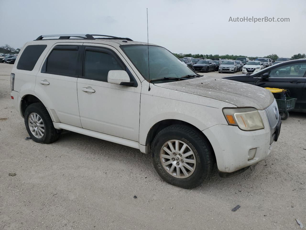 2010 Mercury Mariner Premier White vin: 4M2CN8HG4AKJ25937