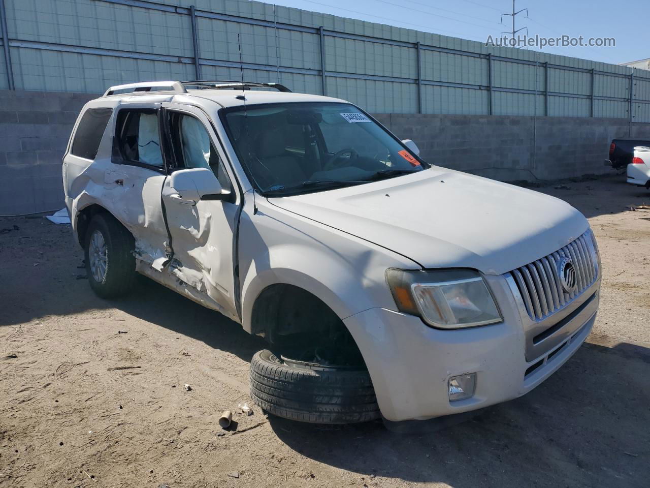 2011 Mercury Mariner Premier White vin: 4M2CN8HG7BKJ08308