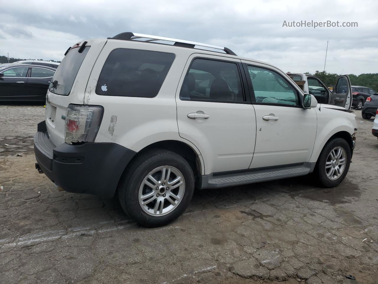 2010 Mercury Mariner Premier White vin: 4M2CN8HG8AKJ09398