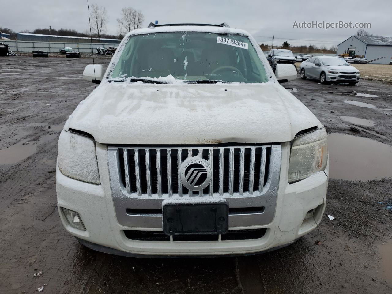 2010 Mercury Mariner Premier White vin: 4M2CN8HG8AKJ27674