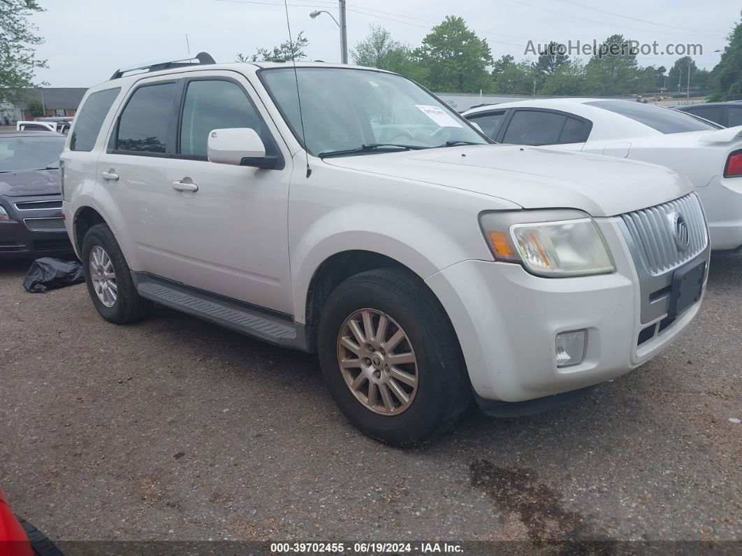 2010 Mercury Mariner Premier White vin: 4M2CN8HG9AKJ14402