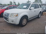 2010 Mercury Mariner Premier White vin: 4M2CN8HG9AKJ14402