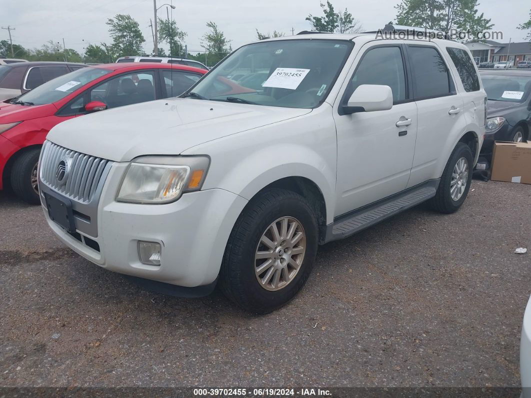 2010 Mercury Mariner Premier White vin: 4M2CN8HG9AKJ14402