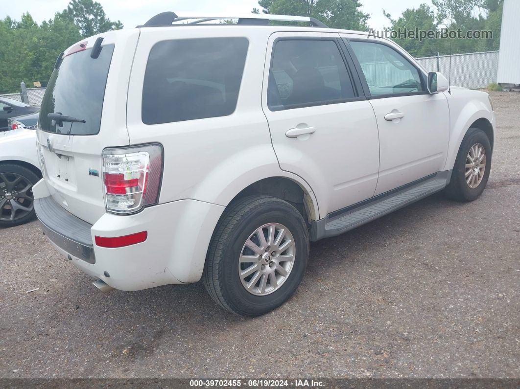 2010 Mercury Mariner Premier White vin: 4M2CN8HG9AKJ14402