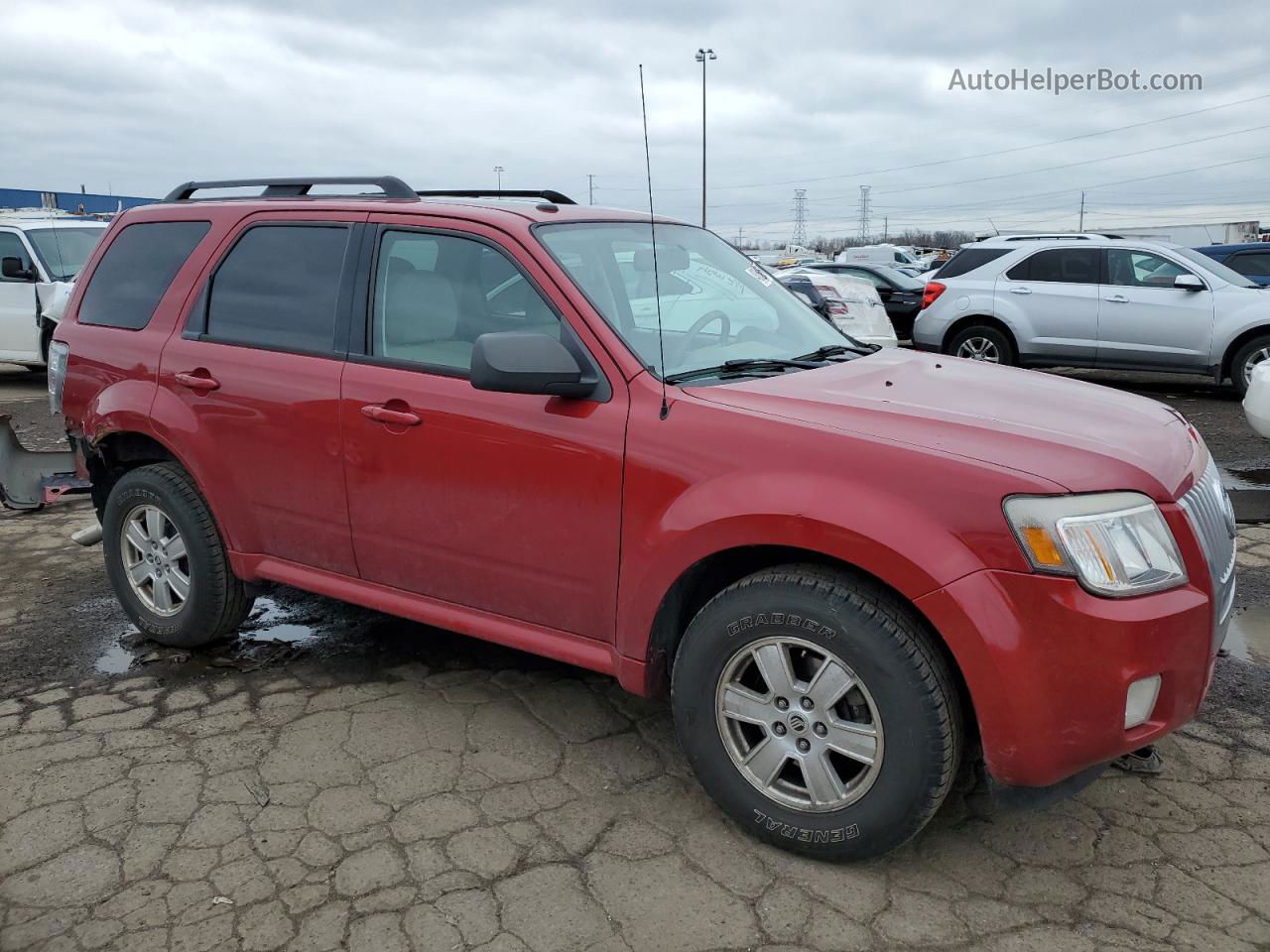 2010 Mercury Mariner  Красный vin: 4M2CN9B77AKJ06975