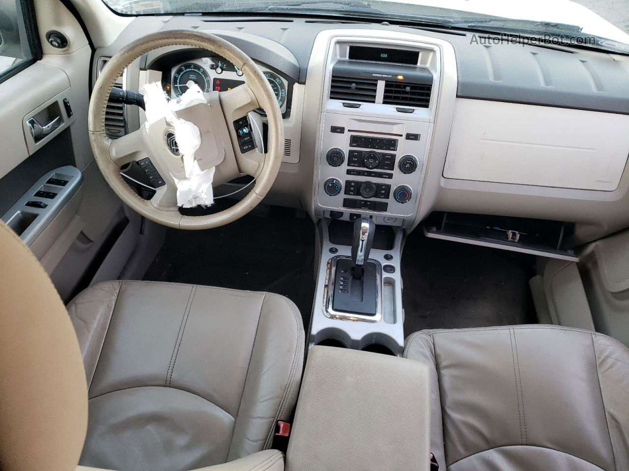 2010 Mercury Mariner  White vin: 4M2CN9BG8AKJ11991