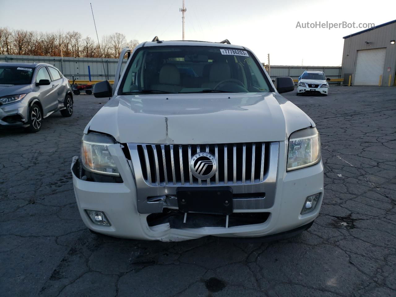 2010 Mercury Mariner  Белый vin: 4M2CN9BG8AKJ11991