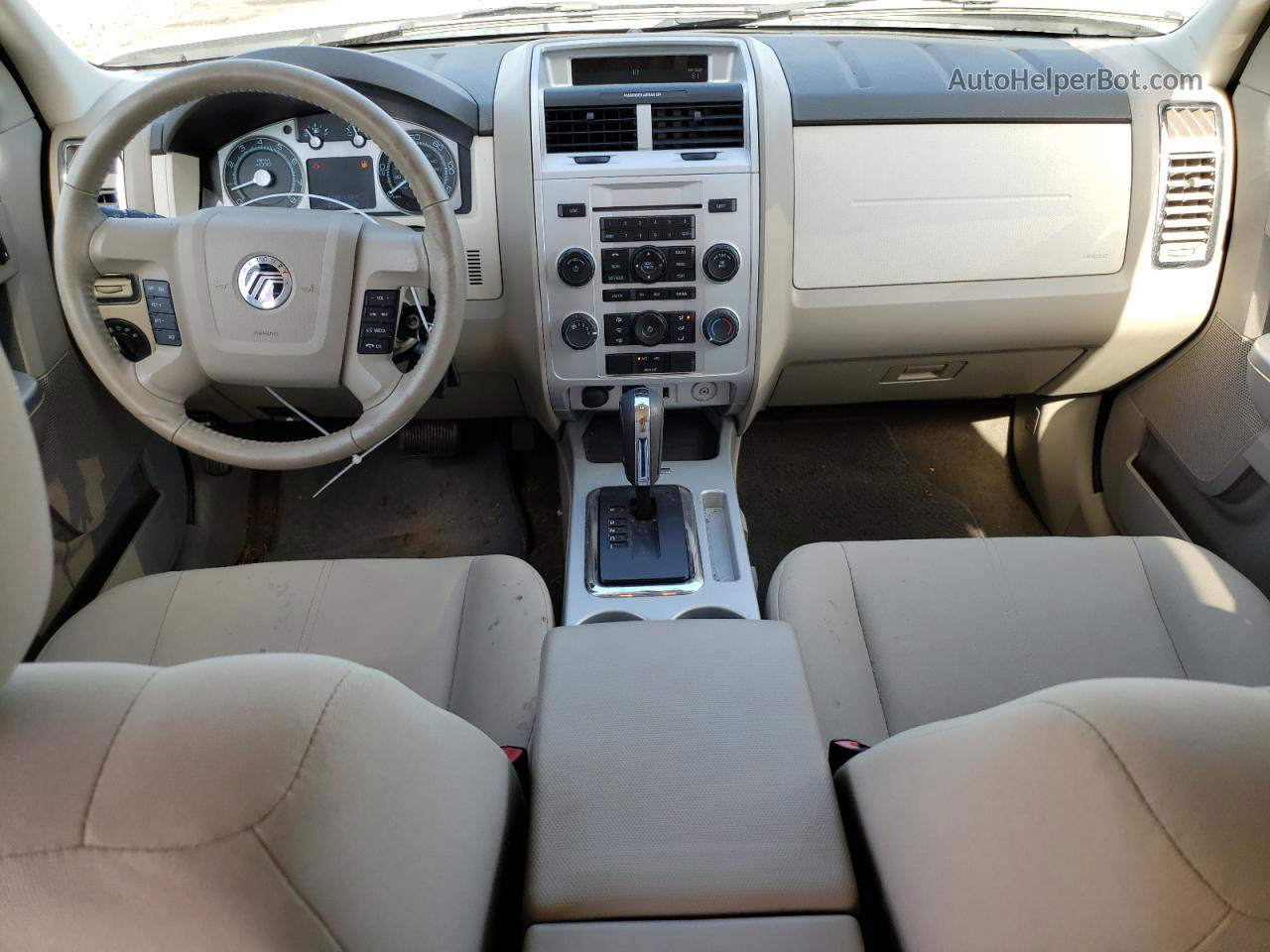 2010 Mercury Mariner  White vin: 4M2CN9BG9AKJ03642