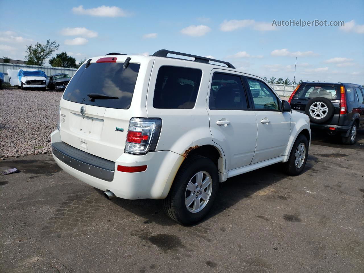 2010 Mercury Mariner  White vin: 4M2CN9BG9AKJ03642