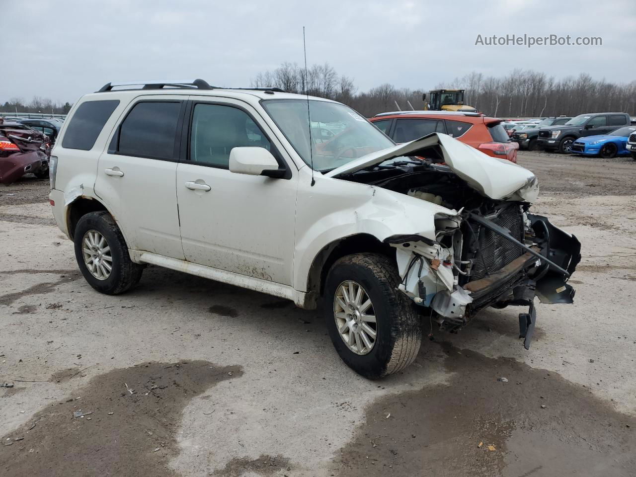 2011 Mercury Mariner Premier White vin: 4M2CN9HG0BKJ07278