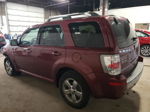 2010 Mercury Mariner Premier Maroon vin: 4M2CN9HG1AKJ19230