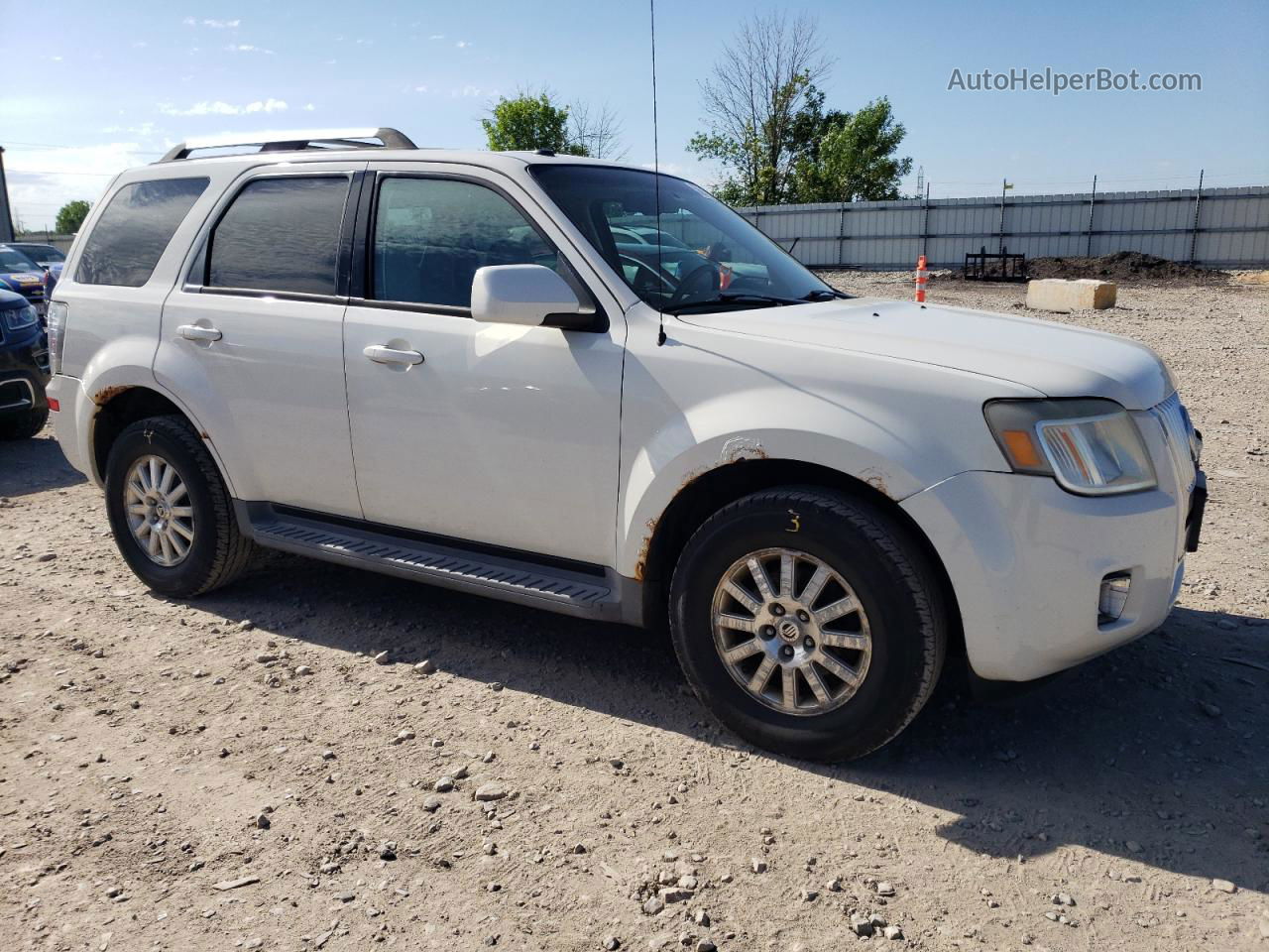 2010 Mercury Mariner Premier White vin: 4M2CN9HG4AKJ28780