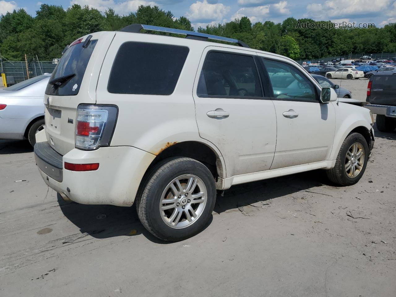 2010 Mercury Mariner Premier White vin: 4M2CN9HG6AKJ29381