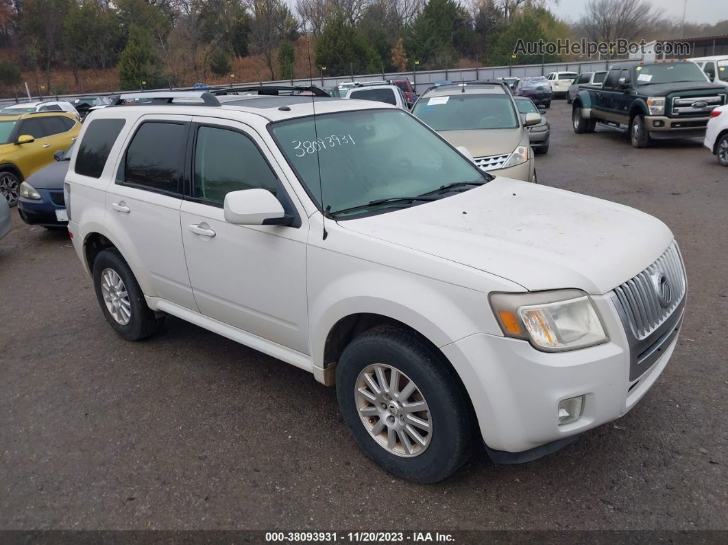 2010 Mercury Mariner Premier White vin: 4M2CN9HG8AKJ09018