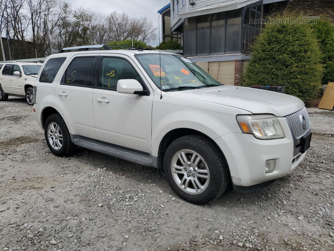 2011 Mercury Mariner Premier White vin: 4M2CN9HG8BKJ03303