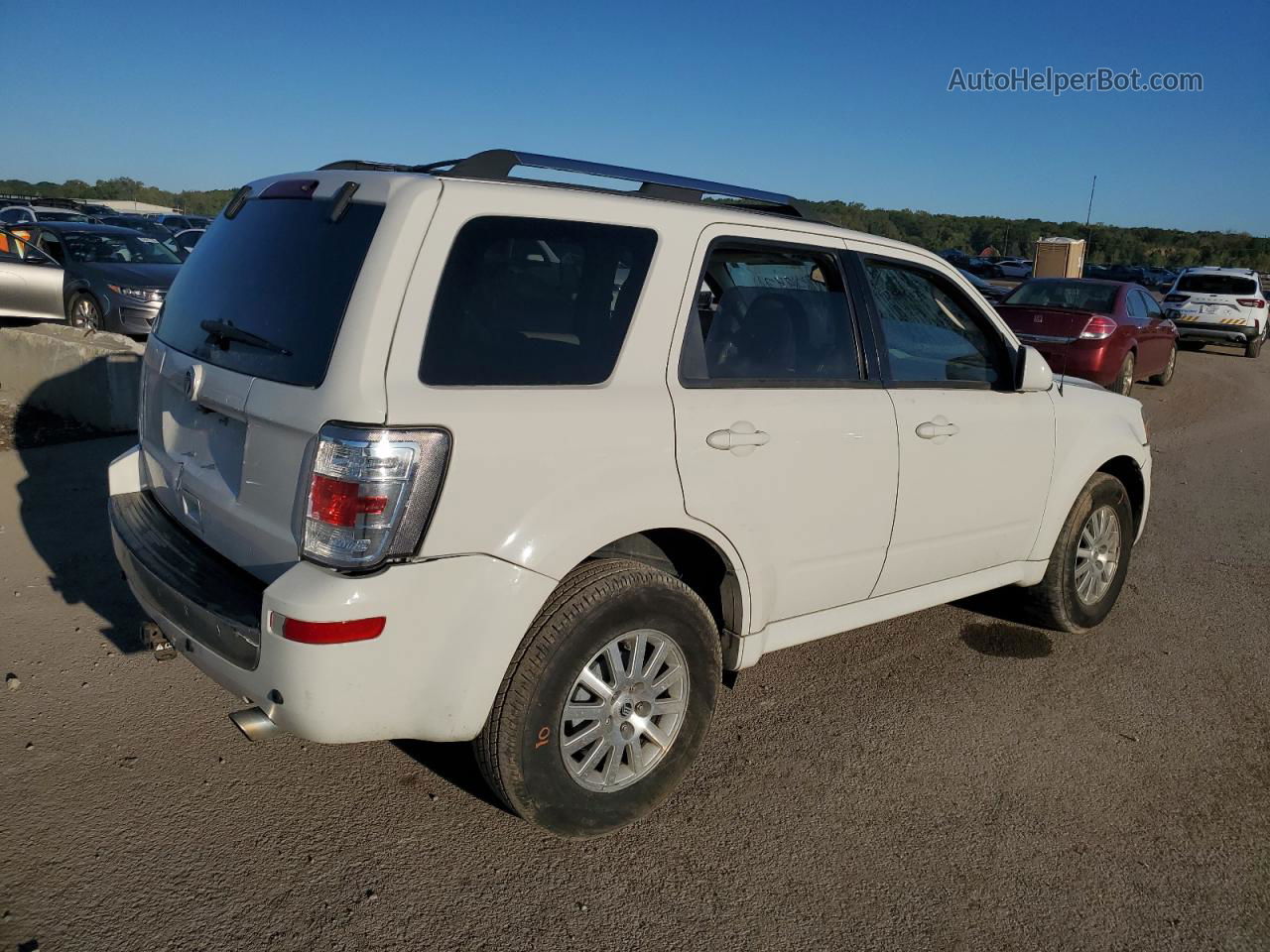 2010 Mercury Mariner Premier White vin: 4M2CN9HG9AKJ27947