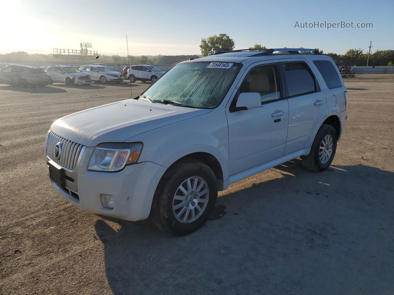 2010 Mercury Mariner Premier White vin: 4M2CN9HG9AKJ27947