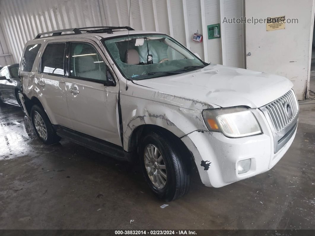 2010 Mercury Mariner Premier White vin: 4M2CN9HGXAKJ25172