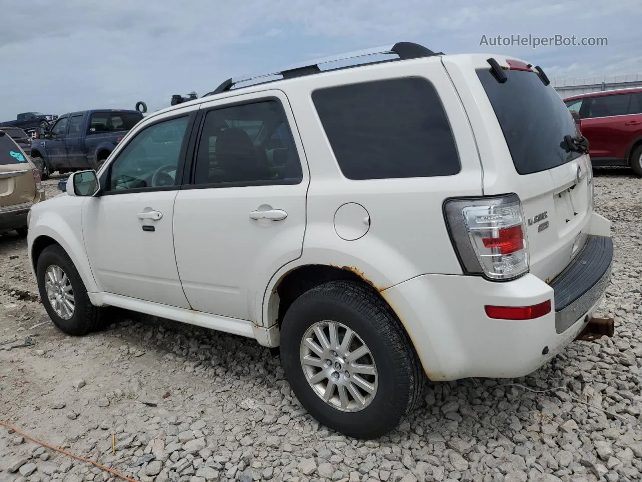 2010 Mercury Mariner Premier White vin: 4M2CN9HGXAKJ28248