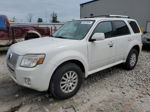 2010 Mercury Mariner Premier White vin: 4M2CN9HGXAKJ28248